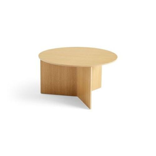 Hay - Table Slit Wood Ronde Xl - Chêne Clair Verni - Beige