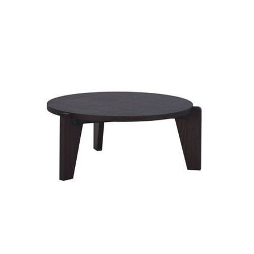 Vitra - Table Basse Guérdion Bas - Chêne Massif Teinté Foncé - Marron
