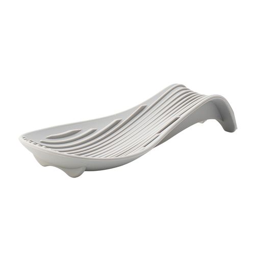 Repose-Cuillère En Silicone Pour Dessus De Cuisinière, Spatule Cuillères, Support Stable, Cuisine Maison, Support De Berceau, Accessoire De Décoration De Ferme Moderne-Gris Clair