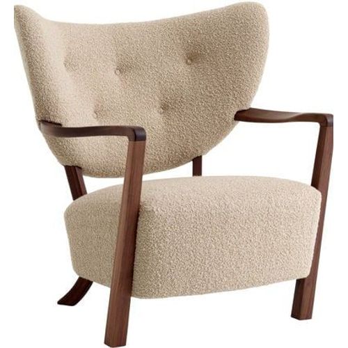 Andtradition - Fauteuil Wulff Atd2 - Karakorum 003 - Noyer Huilé - Beige
