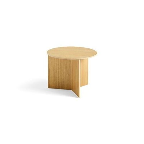 Hay - Table Slit Wood Ronde - Chêne Clair Verni - Beige