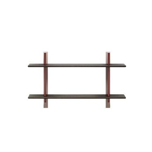 Vitra - Rayonnage Mural Wandregal - Japanese Red - Chêne Massif Teinté Foncé - Rouge