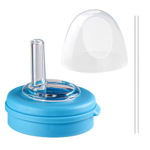 Couvercle de canette de Soda réutilisable avec paille, couvercle en Silicone sans BPA pour canettes Standard, couvercles de canettes de Pop anti-déversement pour Coke et bière-Bleu