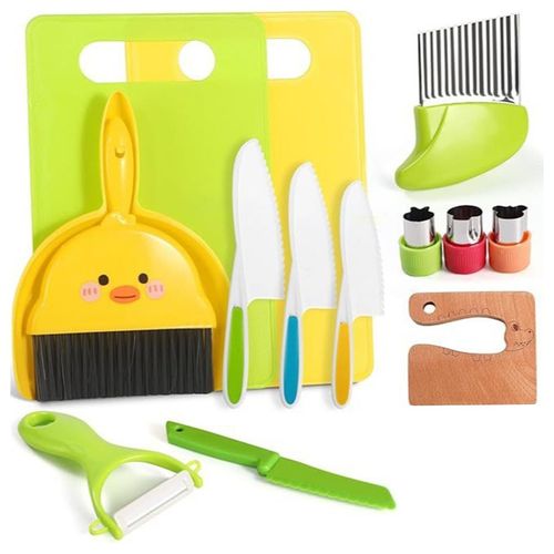 Ensemble D'ustensiles De Cuisine 4/13/15/16 Pièces Pour Les Tout-Petits, Coupe-Bois Sûr Pour Une Cuisine Réelle Avec Des Enfants, Outils De Cuisine Pour Enfants Pour Cuisiner En S'amusant Et En Apprenant-B