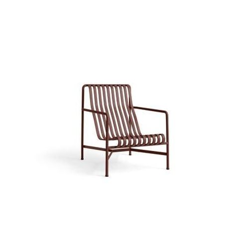 Hay - Fauteuil Palissade Lounge Haut - Rouge Fer - Rouge