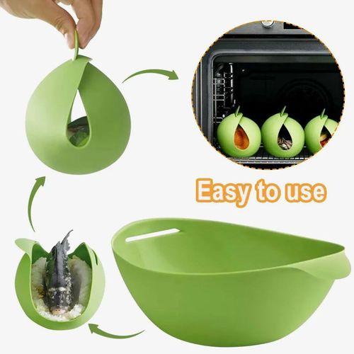 Machine à pain en silicone, bol à pain de poisson cuit à la vapeur, cloche à pain pour four à micro-ondes, bol à salade pliable, moule à pain résistant aux hautes températures