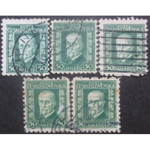 Tchecoslovaquie N°213 X 5 Oblitéré