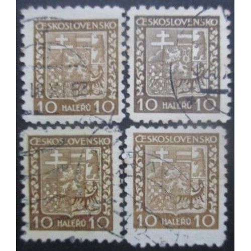 Tchecoslovaquie N°253 X 4 Oblitéré