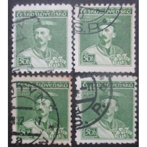 Tchecoslovaquie N°277 X 4 Oblitéré