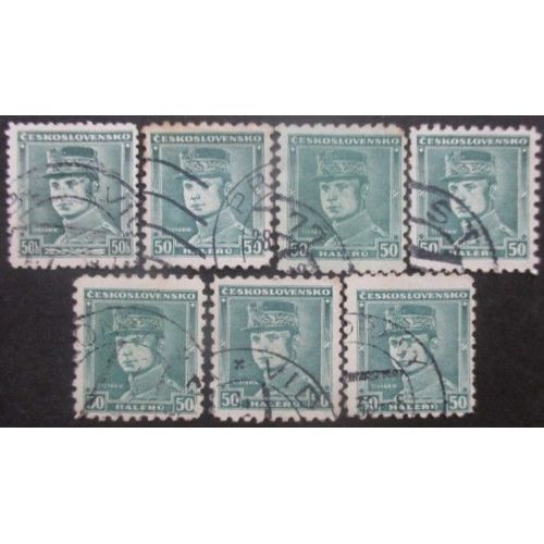 Tchecoslovaquie N°298 X 7 Oblitéré