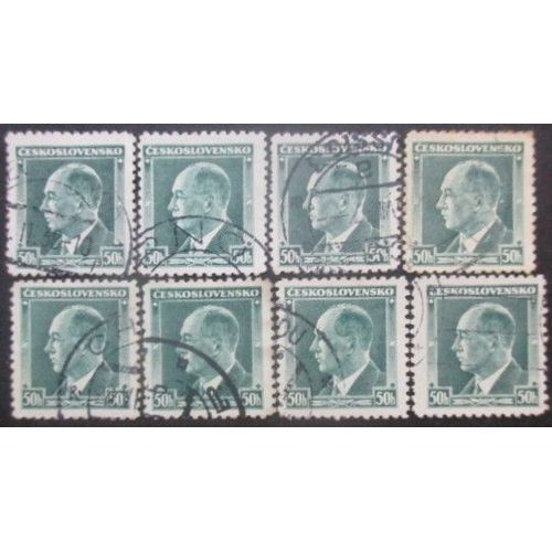 Tchecoslovaquie N°324 X 8 Oblitéré