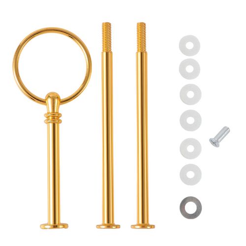 6 Ensembles De Tiges De Support À Gâteau Support En Métal À 3 Couches Conception En Forme De Coeur Bricolage Époxy Art Plateau De Fruits De Mariage Assiette De Collation Pour Desserts Fromage Chocolat-Je 6 Pièces