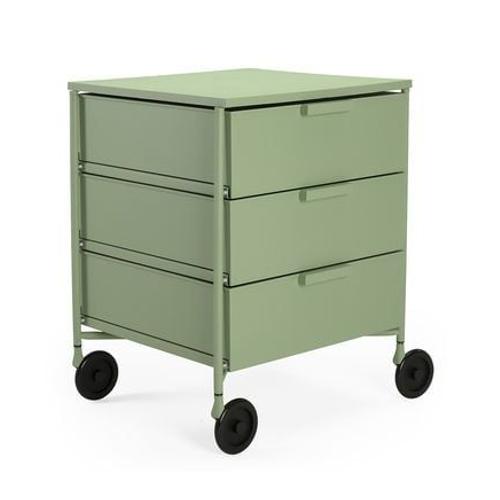 Kartell - Caisson Mobil 3 Mat - avec roulettes - vert - Vert