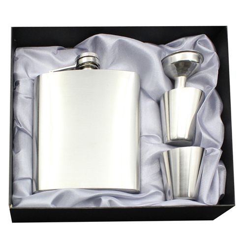 1 Ensemble 7 Onces En Acier Inoxydable Flagon Poli Hermétique De Qualité Alimentaire Tour Whisky Vin Hanche Liqueur Flacon Fournitures De Bar-Un
