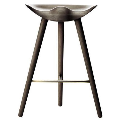 Audo - Tabouret De Bar Ml42 - Chêne Huilé Marron - Laiton - Marron