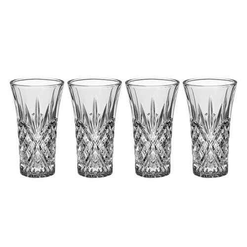 1/2/4 Pièces Verres À Shot 60ml Verres À Tequila Verres À Cordial À Base Lourde Pour Whisky Vodka Cordiaux Espresso Desserts Liqueur Shots Verres Pour La Maison Bar Hôtel Restaurant Resort Discothèque-4 Pièces
