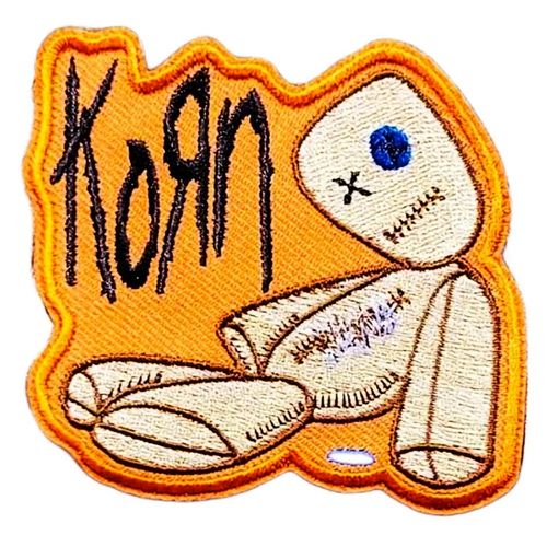 Patch Korn Orange Poupée Vaudou Hard Rock Roll Ecusson Thermocollant