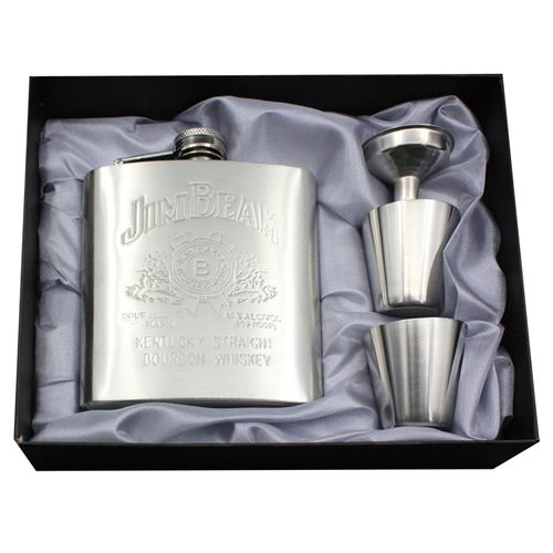 1 Ensemble 7 Onces En Acier Inoxydable Flagon Poli Hermétique De Qualité Alimentaire Tour Whisky Vin Hanche Liqueur Flacon Fournitures De Bar-C
