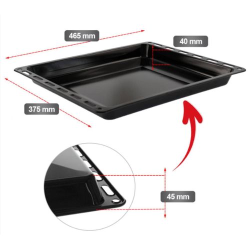 Tôle à pâtisserie 465X375X40 mm Four cuisinière (00742586 BOSCH SIEMENS VIVA JUNKER CONSTRUCTA PROFILO PITSOS BLAUPUNKT)