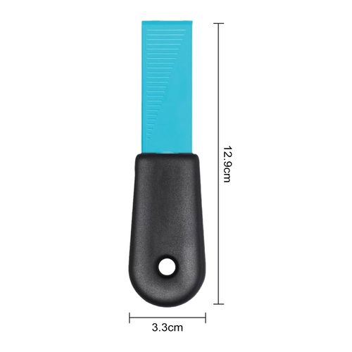 Grattoir de nettoyage à crochet 2 en 1, auto-affûtant, outil de grattoir, dessus de verre de cuisine, grattoir de cuisinière pour porte de four, enlèvement de peinture, 2 pièces-Bleu