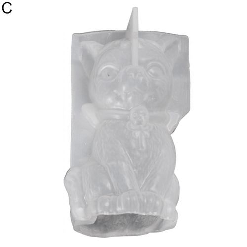 Moule chat diable résistant à la chaleur, démoulage facile, conception 3D, Gel de silice, démon Pirate chat, pendentif clé pour la maison-C