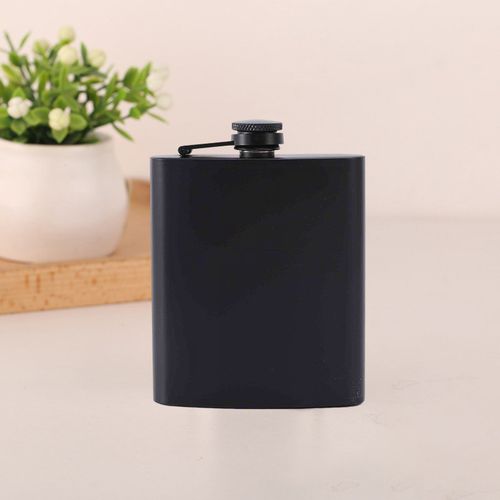 Flacon De Hanche De 6oz/7oz/8oz, Flacon De Whisky Noir Mat, Anti-Fuite, Pratique, En Acier Inoxydable, Pour L'extérieur-M