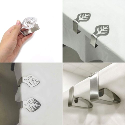 Pinces à nappe en forme de feuille métallique, 10 pièces, Clips de support de couverture de Table à manger d'hôtel