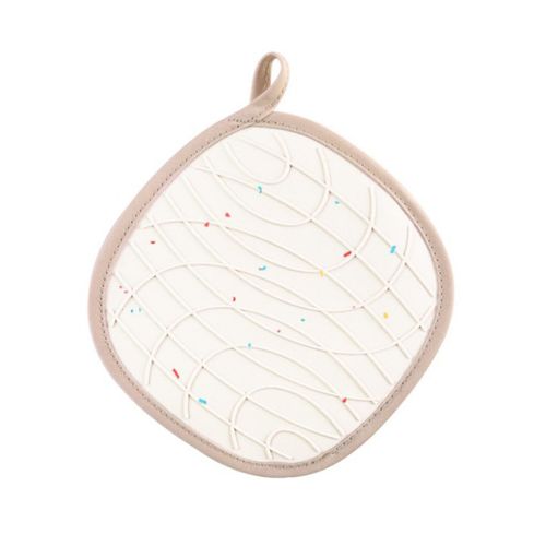 Supports De Casseroles En Silicone, Coussin Isolant, Antidérapant, Résistant À La Chaleur, Avec Corde De Suspension, Pour La Cuisine De La Maison, 1/2 Pièces-Beige 1 Pièce
