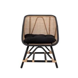 Bloomingville - Chaise Longue Noire En Rotin Loue  - Noir