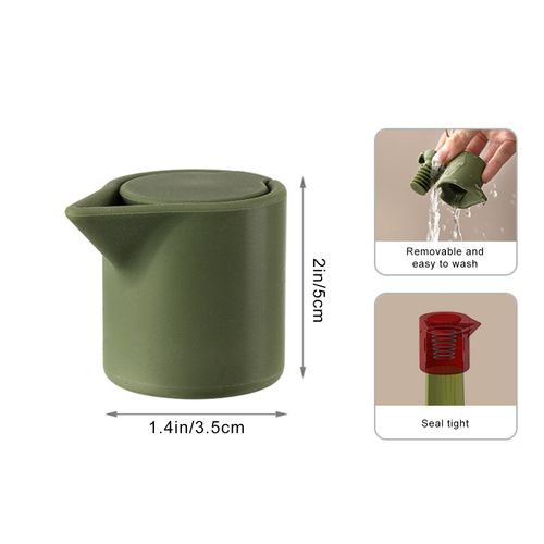 Bouchons De Bouteille De Vin En Silicone Bouchons De Vin Réutilisables Sous Vide Pour La Préservation De La Fraîcheur Bouchons De Vin Universels Pour Champagne Soda-Vert