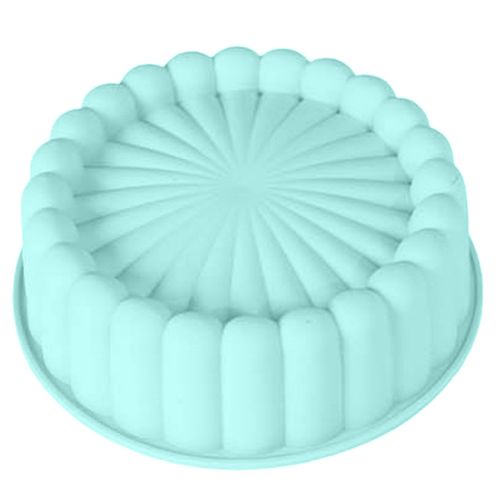 Plateau de cuisson de gâteaux réutilisable, Non collant, peut être réutilisé, moule rond 3D, accessoires de cuisson, Dessert, Mousse, pâtisserie, fournitures de cuisine-Bleu ciel