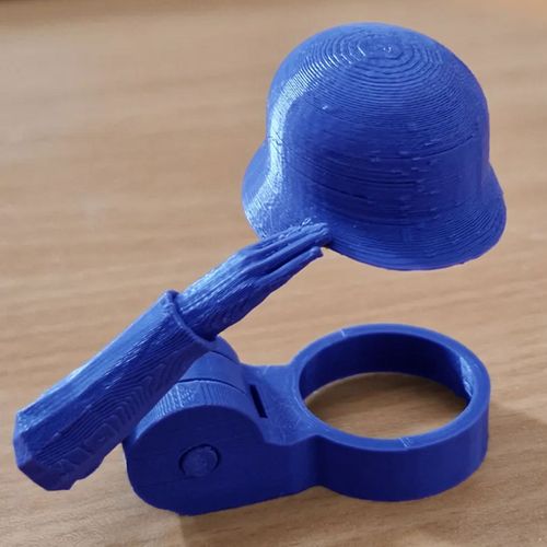 Casque De Bouteille De Bière De Salut De Soldat, Couvercle De Bouteille Réutilisable, Anti-Poussière Et Étanche, Capuchon Protecteur, Nouveauté, Cadeau Pour Les Collectionneurs D'anciens Combattants-Bleu