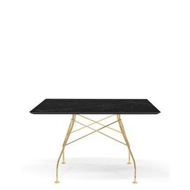 Kartell - Table Glossy Rectangulaire - Marbre Noir - Doré - Noir