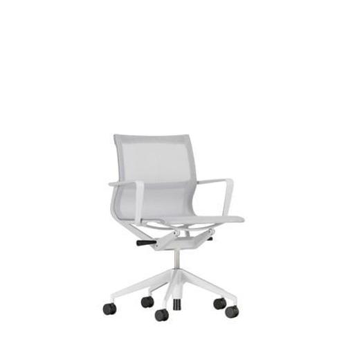 Vitra - Siège De Bureau Pivotant Physix - Revêtement Soft Grey - 07 Gris Argenté - Gris Doux - Roulettes Pour Sols Durs - Gris