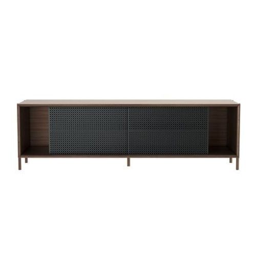 Hartã¿ - Buffet Gabin Sans Tiroirs  - Noyer/Gris Pigeon - 162 Cm  - Gris
