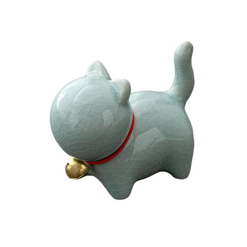 Capuchons De Boulons De Toilettes Pour Chat, Couvertures Décoratives En Céramique, Finition Craquelée, Porcelaine Bleue Et Blanche, Technologie Chinoise Ancienne, Ornements De Salle De Bains, Animaux-D