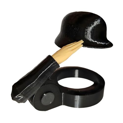 Casque De Bouteille De Bière De Salut De Soldat, Couvercle De Bouteille Réutilisable, Anti-Poussière Et Étanche, Capuchon Protecteur, Nouveauté, Cadeau Pour Les Collectionneurs D'anciens Combattants-Noir1