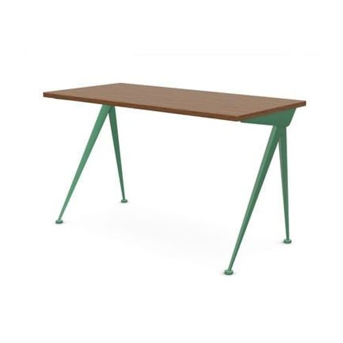 Vitra - Table Compas Direction - Prouvé Blé Vert - Noyer Américain - Vert