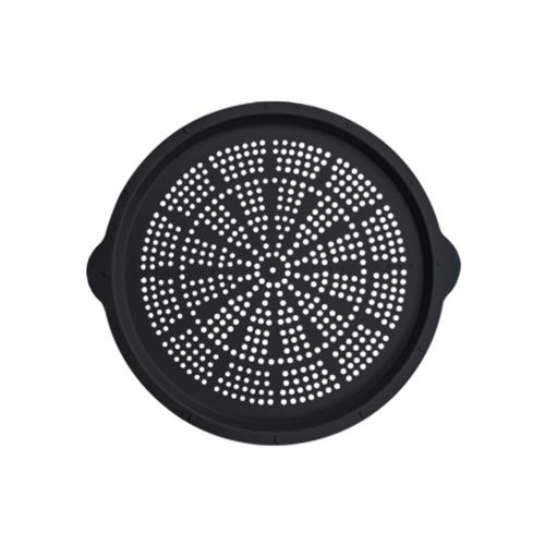 Plateau à Pizza antiadhésif en Silicone de 16 pouces, avec trous pour four, plateau de cuisson à Pizza rond avec poignée pour la cuisson en cuisine à domicile-Noir 1 pièce