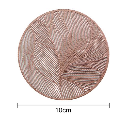 Sous-Verres En Pvc Résistants À La Chaleur, Tapis De Table Anti-Brûlure, Napperons De Protection Pour Cuisine, Bar À Manger, Accessoires De Salon-Or Rose