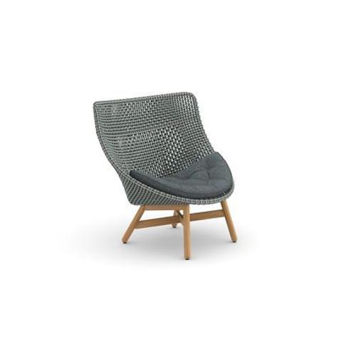Dedon - Bergère Mbrace Wing Chair - Twist Dark Turquoise - Avec Coussin D'assise - Baltic - Bleu