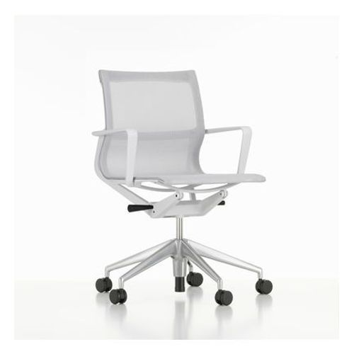 Vitra - Siège De Bureau Pivotant Physix - Poli - 07 Gris Argenté - Gris Doux - Roulettes Pour Sols Durs - Gris