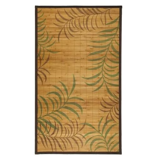 CYPRÈS Tapis 70x120cm Naturel - Bambou et bordure coton