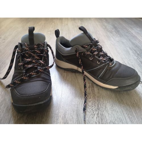 Chaussures De Marche Randonnée Imperméables Gris Bleu Quechua 39