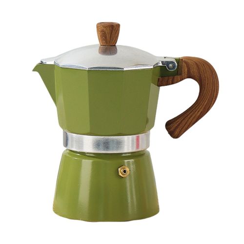 Moka Pot Machine à expresso 150 ml Cafetière légère sur cuisinière Cafetière italienne facile à utiliser pour un expresso riche Latte Cappuccino-Vert 150ML