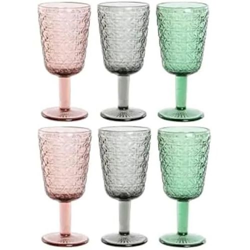 Verres - Home Esprit - Lot De 6 - Multicolore - 285 Ml - Compatible Lave-Vaisselle