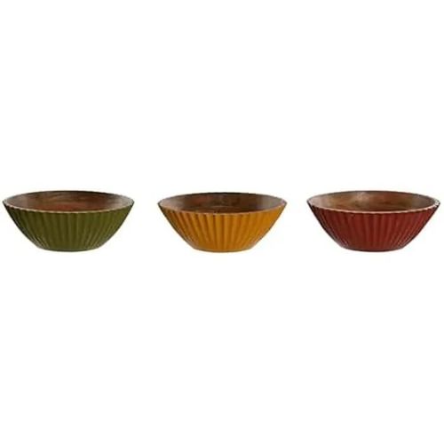 Saladier - Home Esprit - Multicolore - Bois De Mangue - 30 X 30 X 12 Cm - 3 Unités