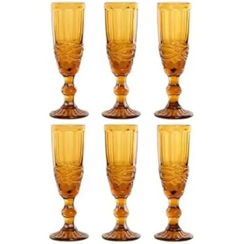 Verres - Home Esprit - Lot De 6 Verres Ambrés - 150 Ml - Multicolore - Verre