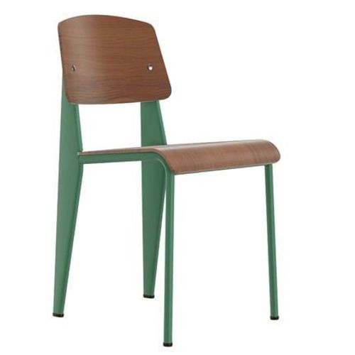 Vitra - Chaise Standard - Prouvé Blé Vert - Noyer - Pigment Noir - Vert