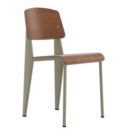 Vitra - Chaise Standard - Prouvé Gris Vermeer - Noyer - Pigment Noir - Gris
